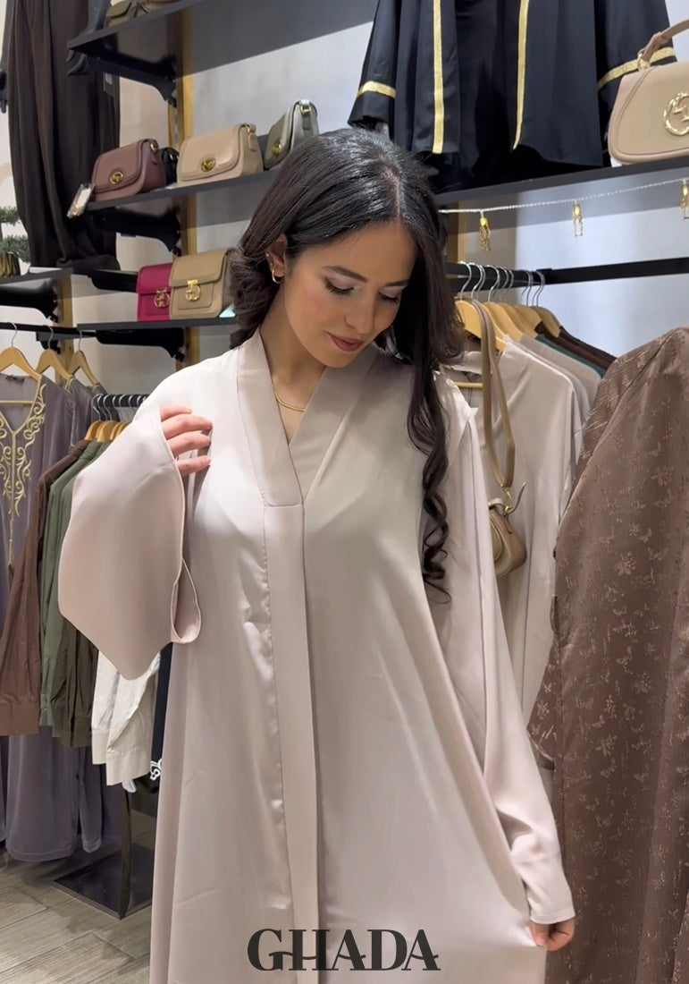 Abaya longue beige