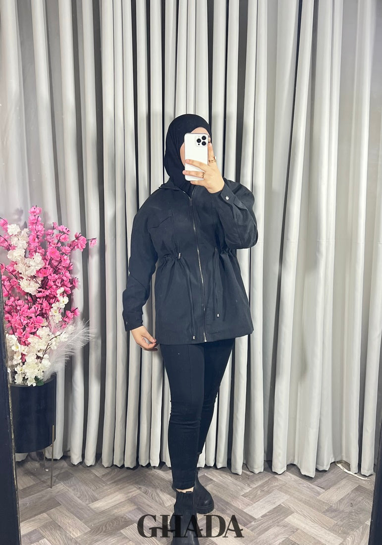 Veste urbaine à nœuds en noir
