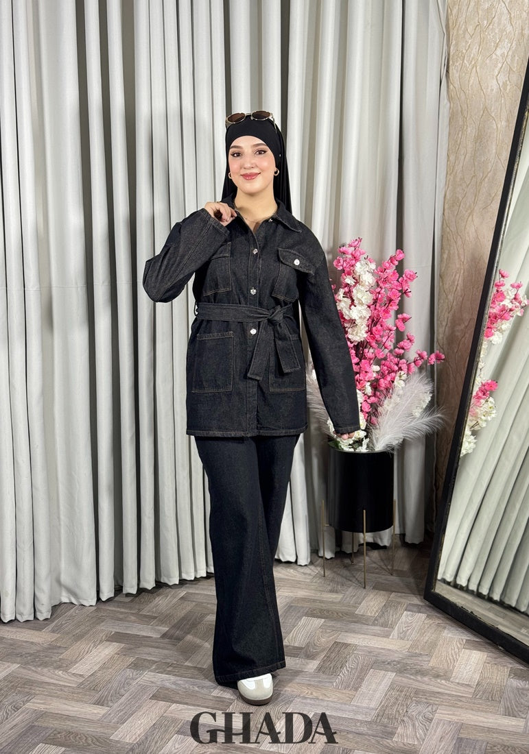 Ensemble en denim noir