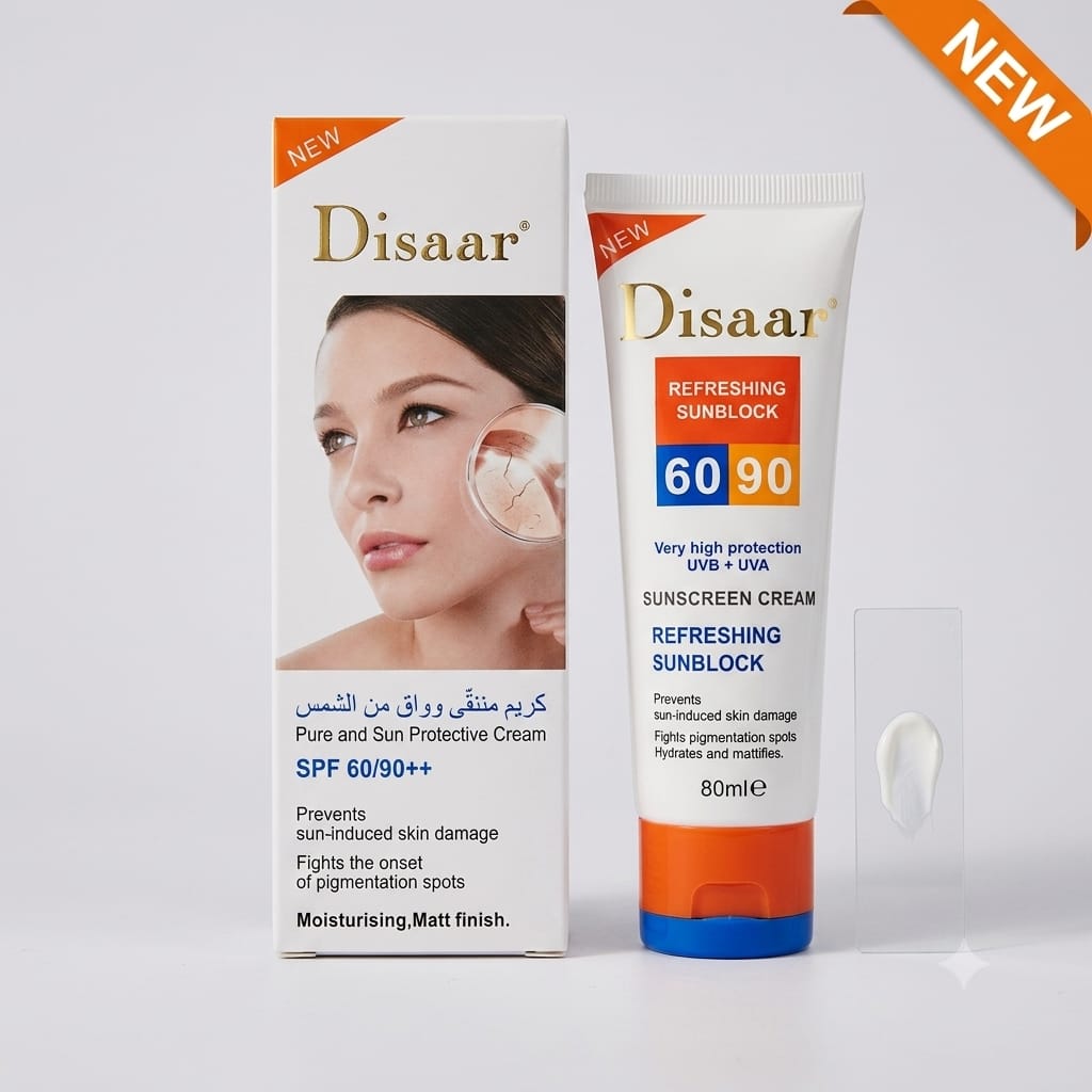 Ecran Solaire pour le visage, Anti-âge-  La meilleure protection contre les UVA et UVB.80ML