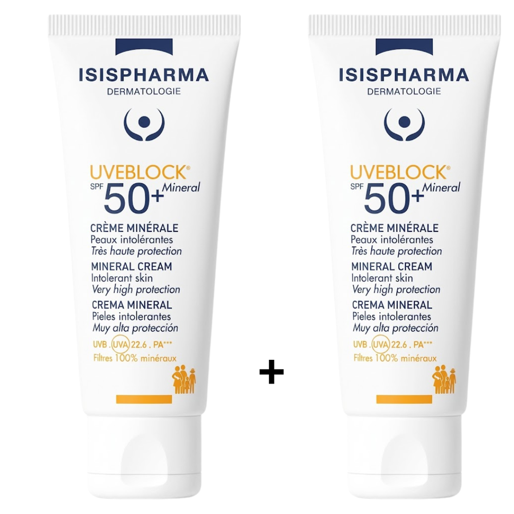 Isispharma Uveblock Mineral Invisible Spf50+ 2 x 40ml