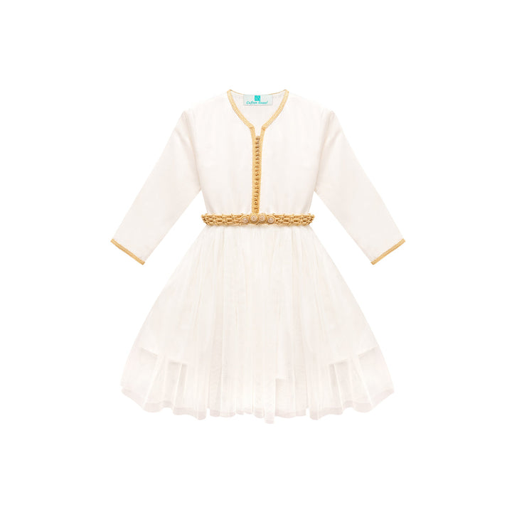 Caftan - Blanc crème pour fille
