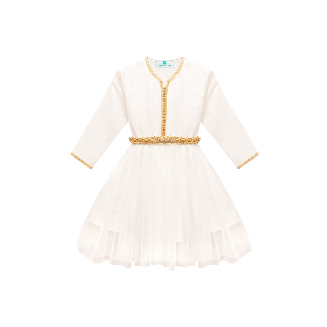 Caftan - Blanc crème pour fille