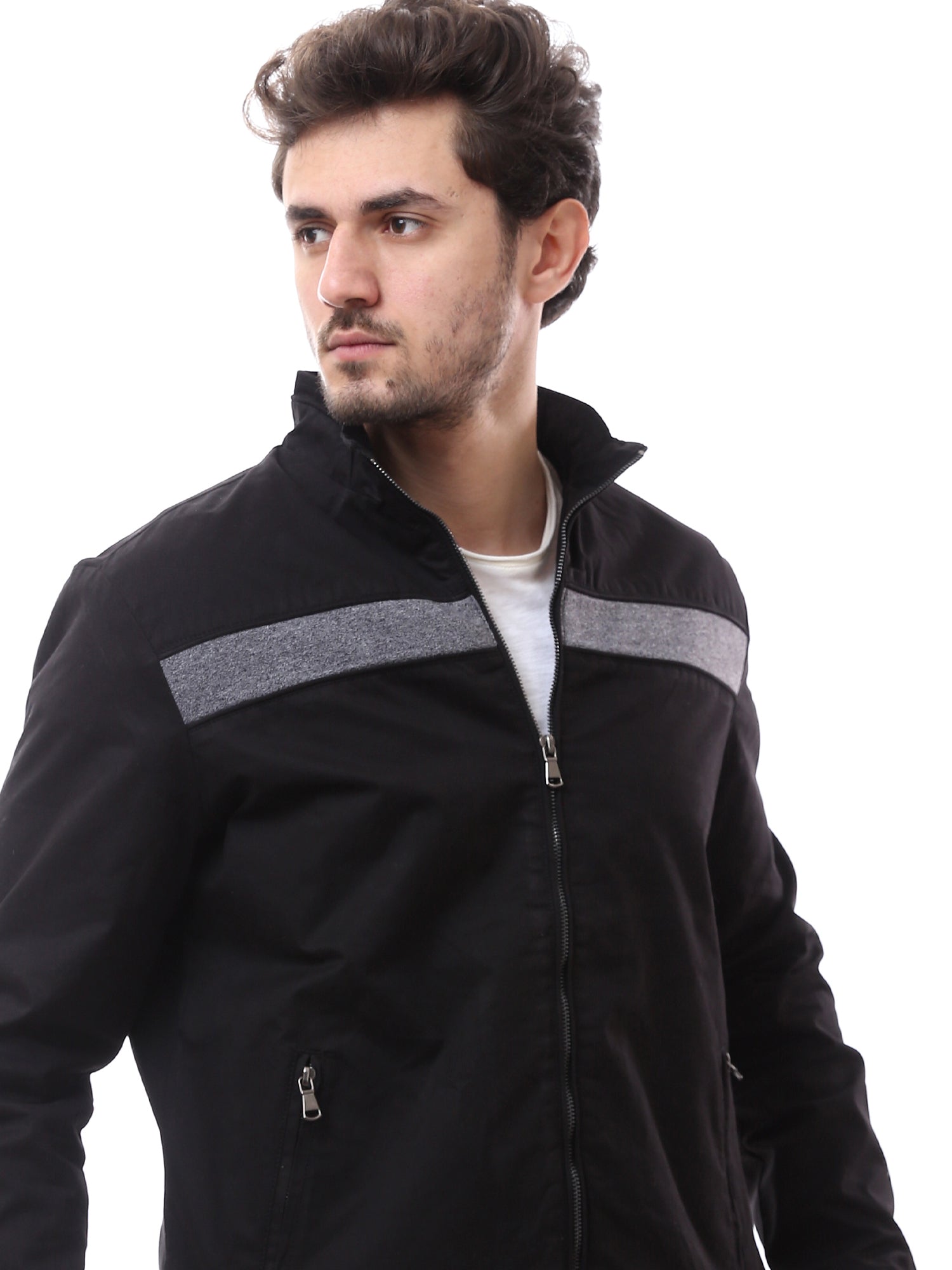 جاكيت رجالي بسحاب بتصميم كلاسيكي أنيق - JAC23WFGA28402TM1