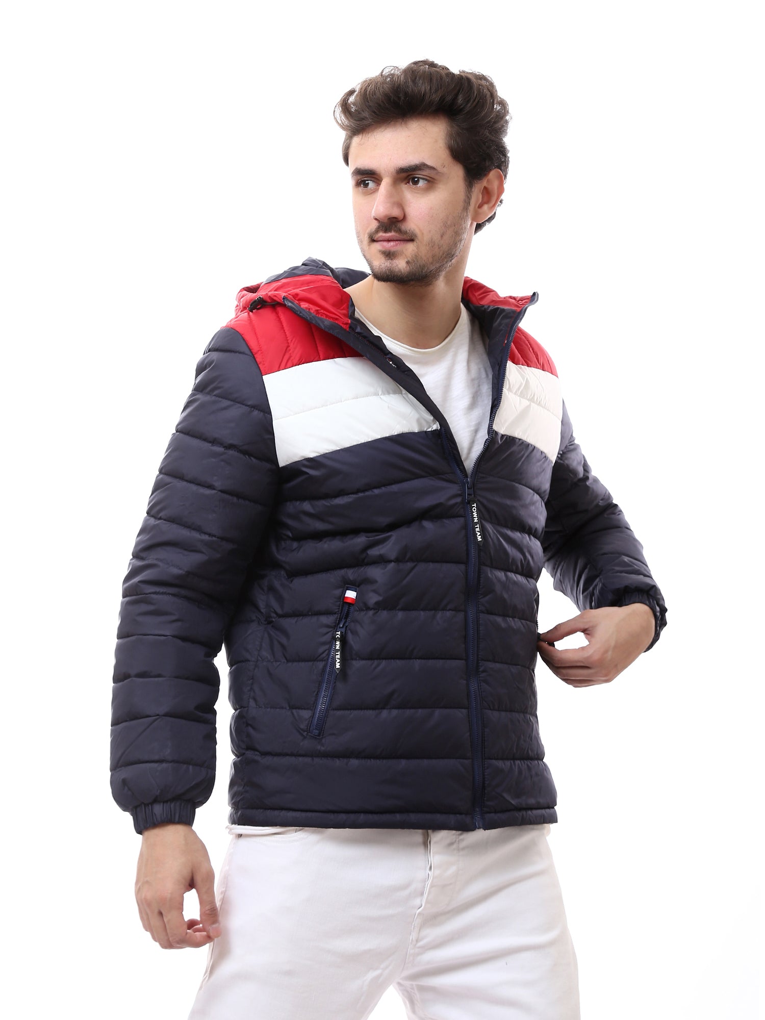 Veste d'hiver pour homme doublée et ornée d'une capuche - JAC24WFWP28374TM1