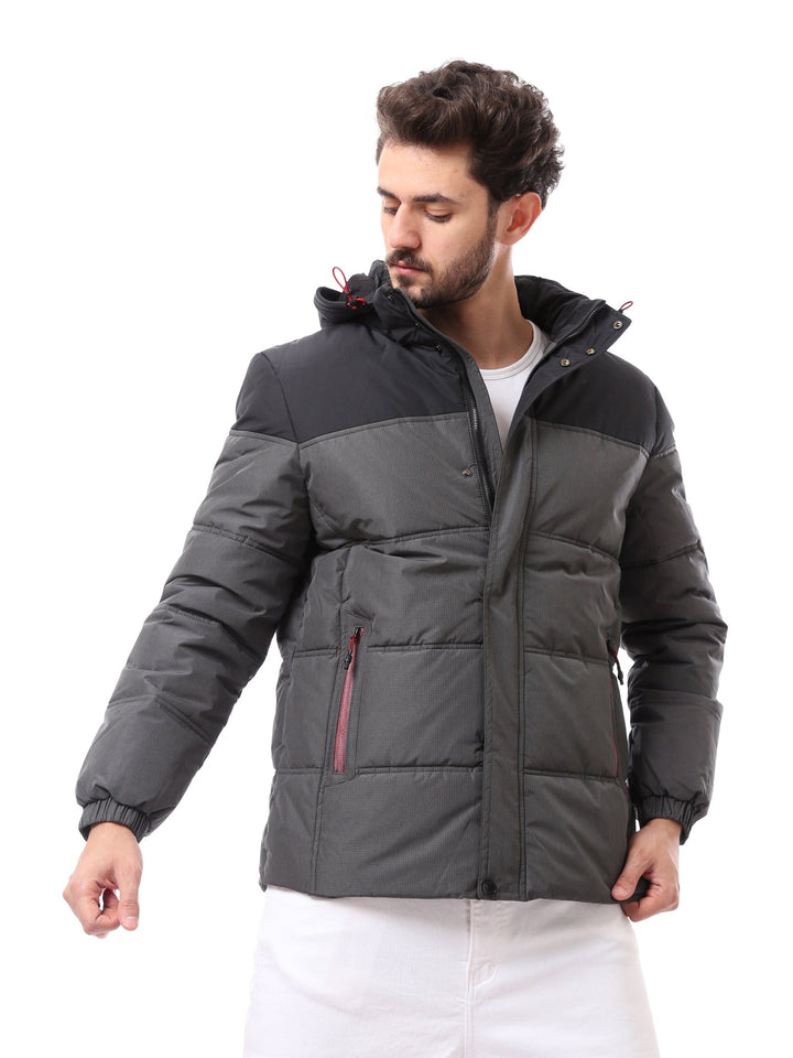 Veste homme d’hiver matelassée avec capuche - JAC24WFWP28376TS1