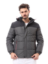 Veste homme d’hiver matelassée avec capuche - JAC24WFWP28376TS1