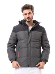 Veste homme d’hiver matelassée avec capuche - JAC24WFWP28376TS1
