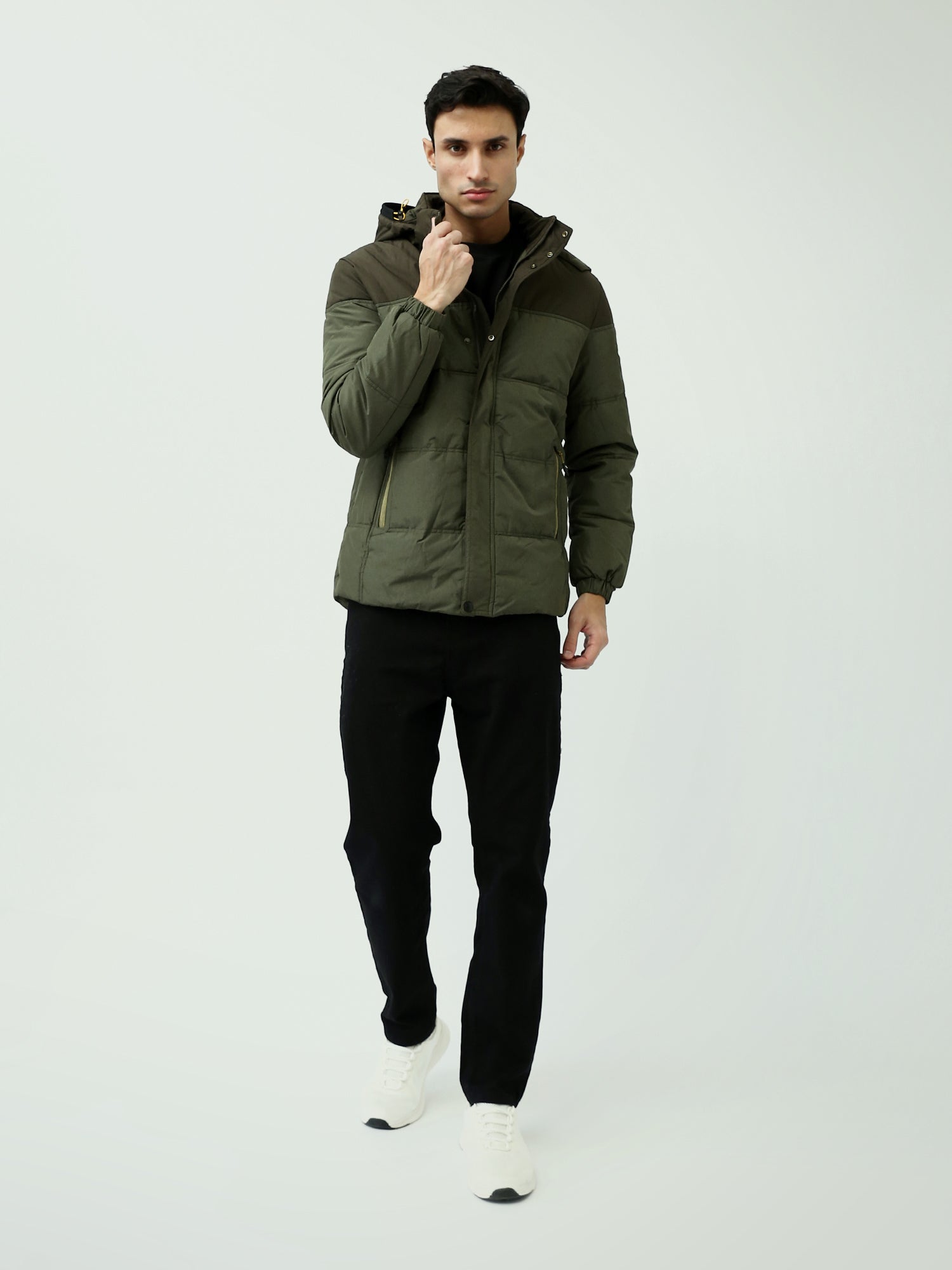 Veste homme d’hiver matelassée avec capuche - JAC24WFWP28376TS1