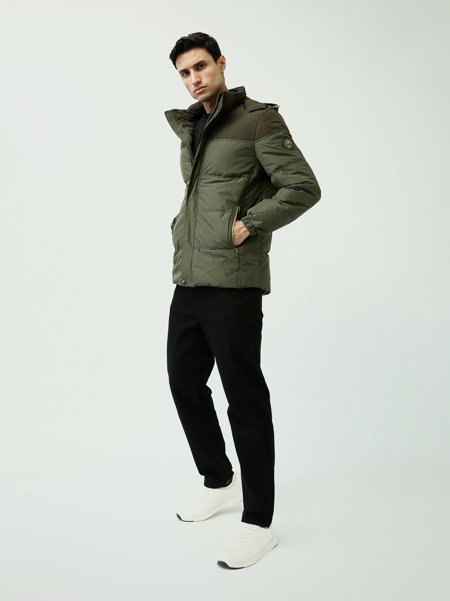 Veste homme d’hiver matelassée avec capuche - JAC24WFWP28376TS1