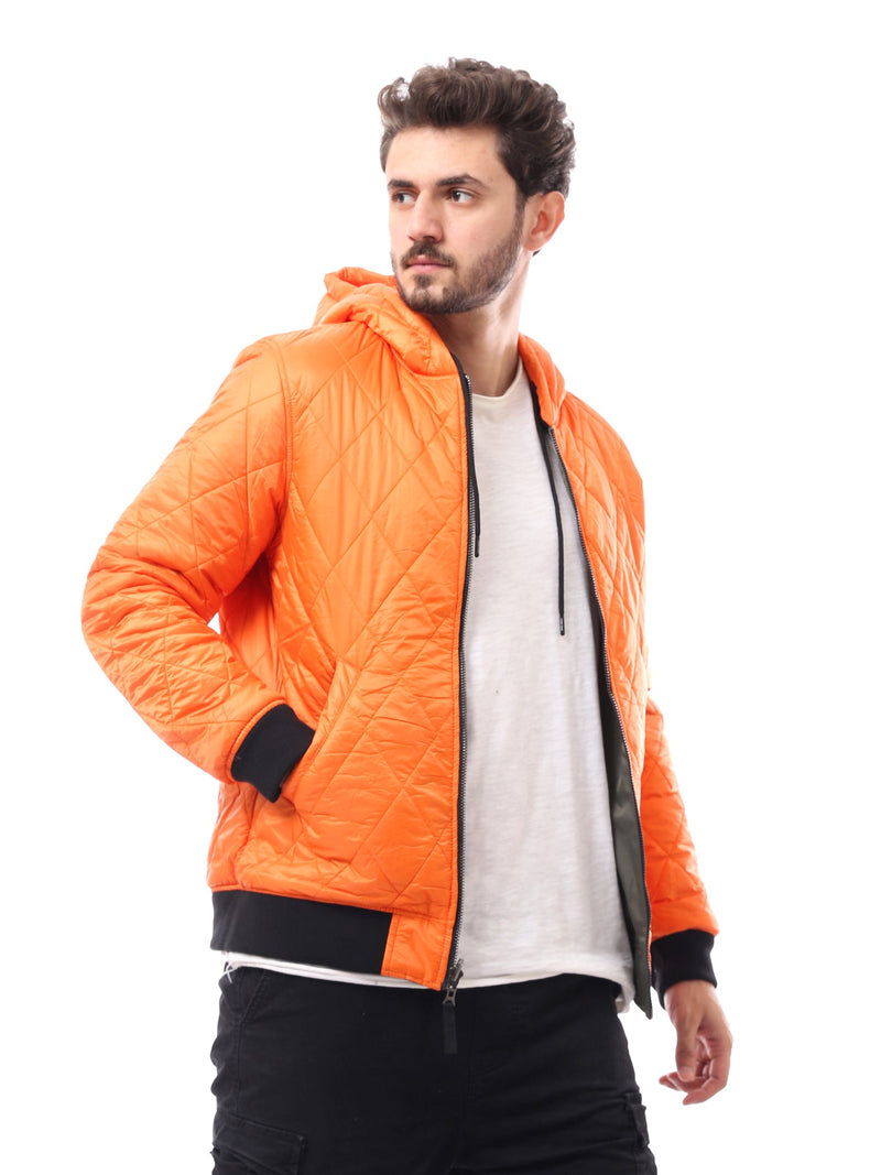 جاكيت رجالي مزود بغطاء رأس ومطبوعات عصرية -JAC24WFWP28382TM1