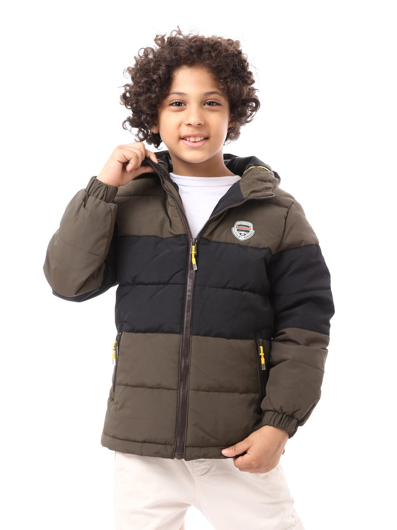 Veste d’hiver garçon matelassée avec capuche au design pratique et chaud – JAC24WFWP28804TB1