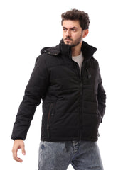 جاكيت رجالي مبطن مع غطاء للرأس بتصميم عصري - JAC24WWBP28416TM1