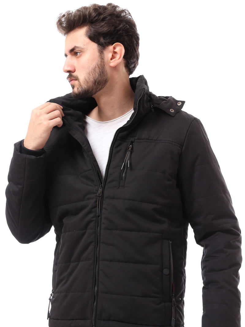 Veste pour homme matelassée avec capuche au design moderne - JAC24WWBP28416TM1