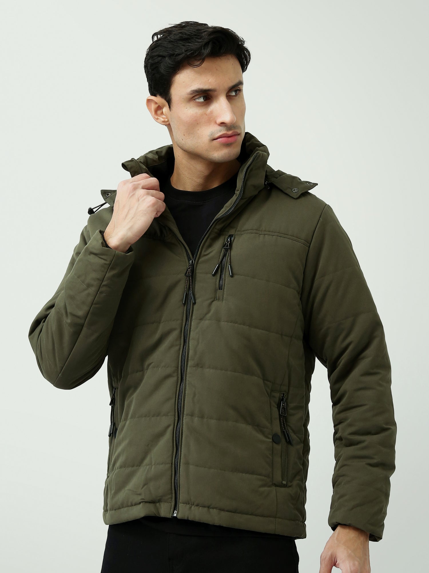 Veste pour homme matelassée avec capuche au design moderne - JAC24WWBP28416TM1