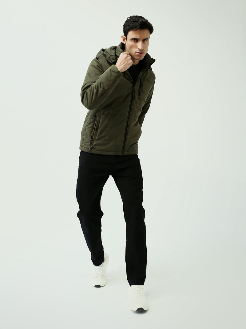 Veste pour homme matelassée avec capuche au design moderne - JAC24WWBP28416TM1
