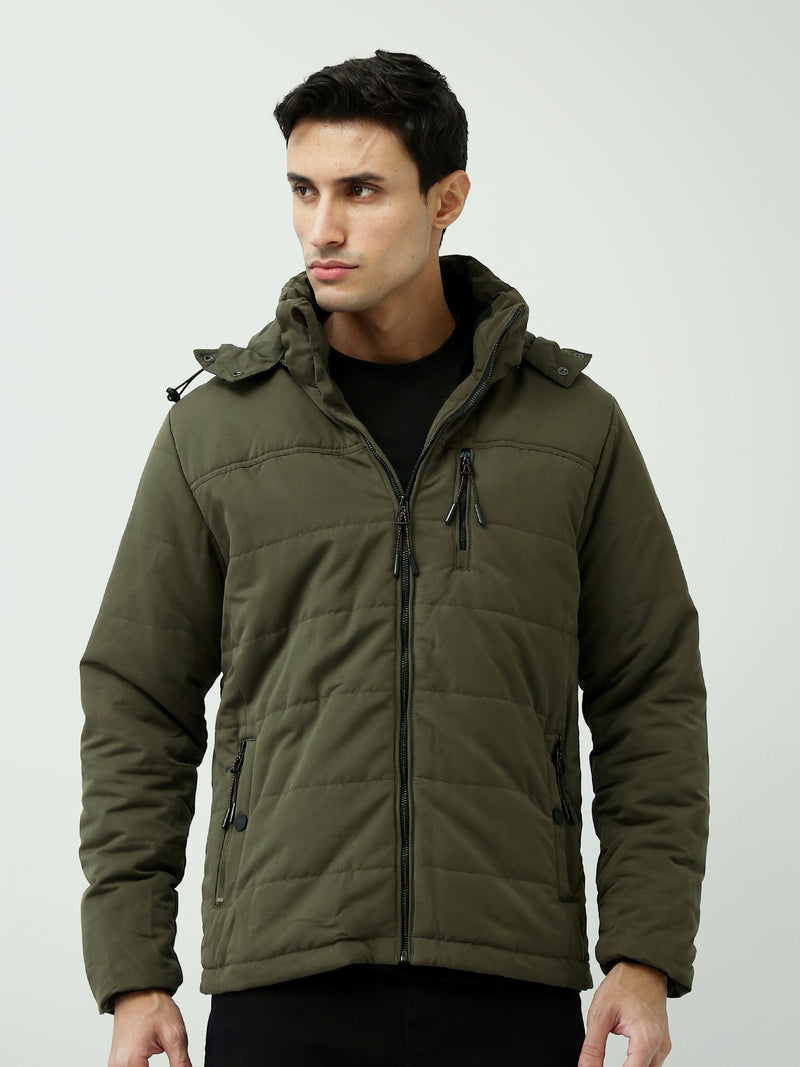 Veste pour homme matelassée avec capuche au design moderne - JAC24WWBP28416TM1