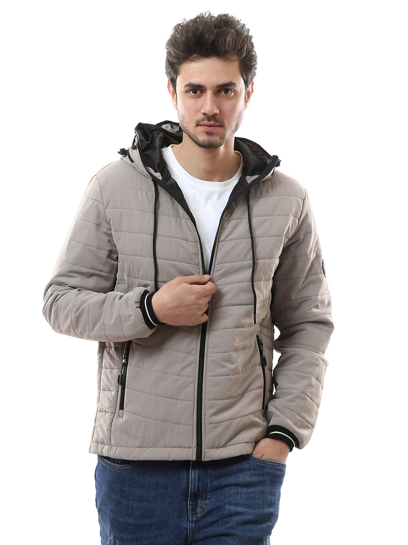 جاكيت رجالي مبطن بغطاء رأس – تصميم عصري ودافئ - JAC24WWBP28418TM1