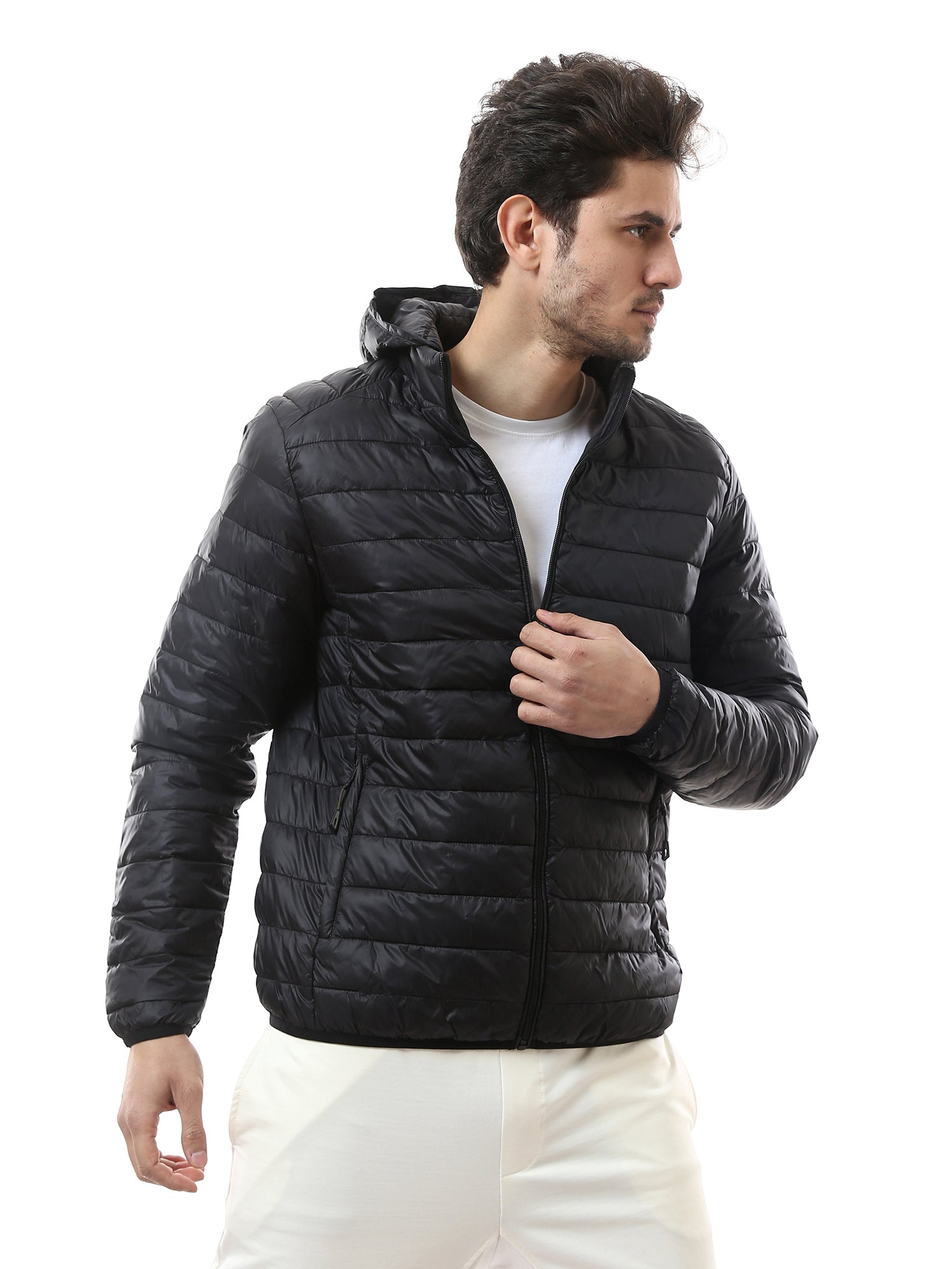 Veste légère pour homme matelassée avec capuche pratique - JAC24WWBP28454TM1