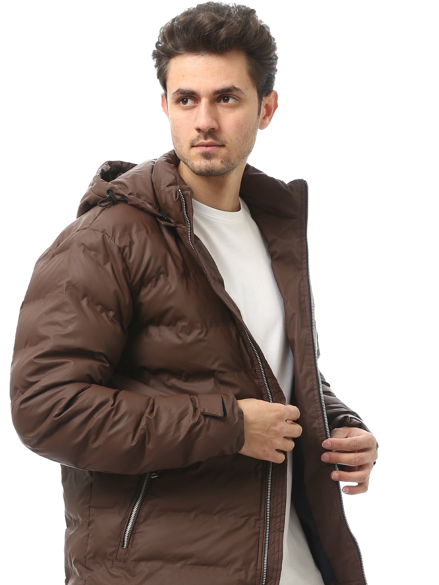 جاكيت رجالي شتوي مبطّن بغطاء رأس -JAC24WWBP28455TM1