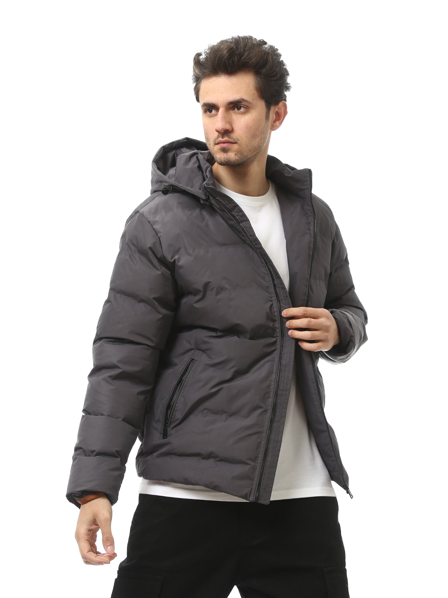 Veste Homme Matelassée Hiver – Confort et Élégance avec Capuche Ajustable - JAC24WWBP28456TM1