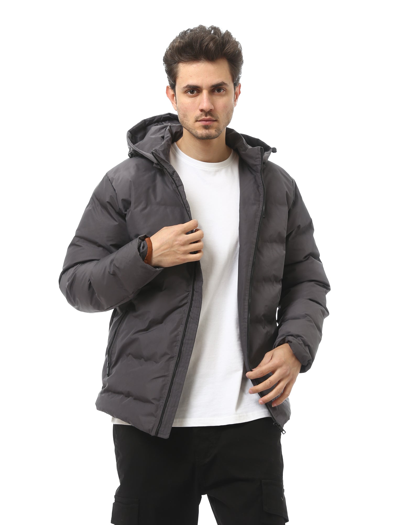 Veste Homme Matelassée Hiver – Confort et Élégance avec Capuche Ajustable - JAC24WWBP28456TM1