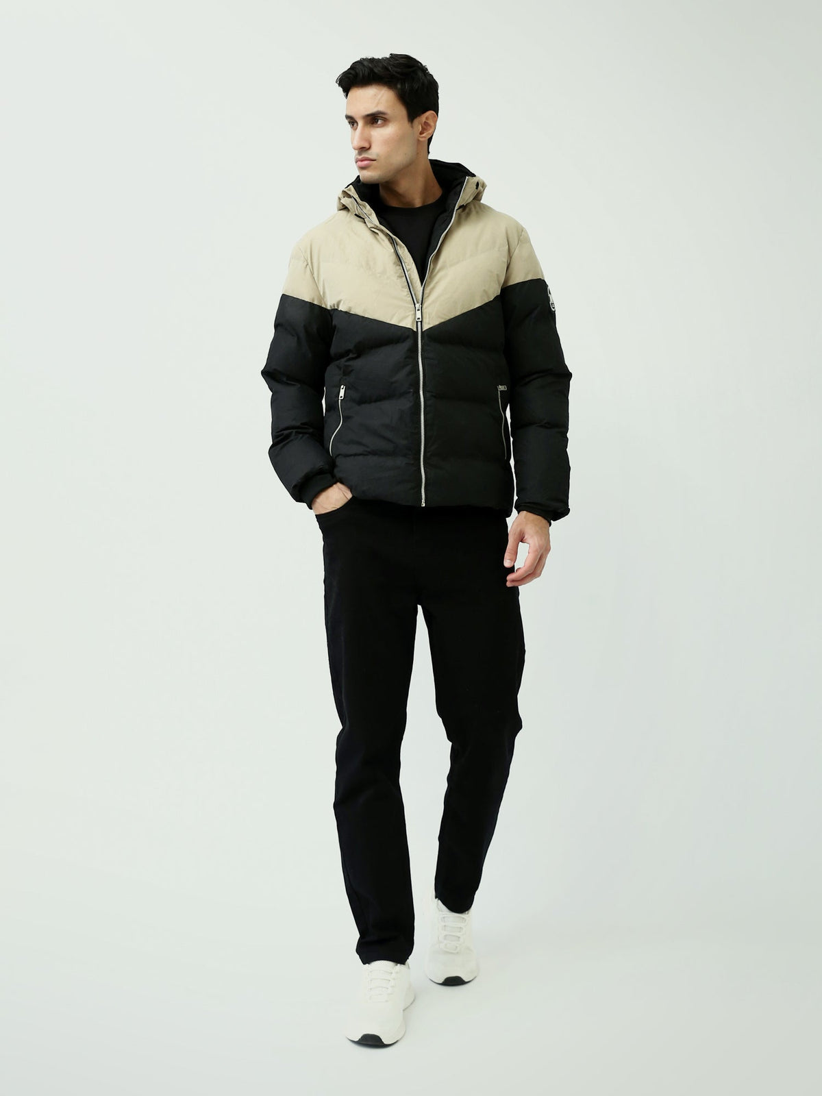 Veste homme matelassée avec capuche au design moderne - JAC24WWCP28421TM1