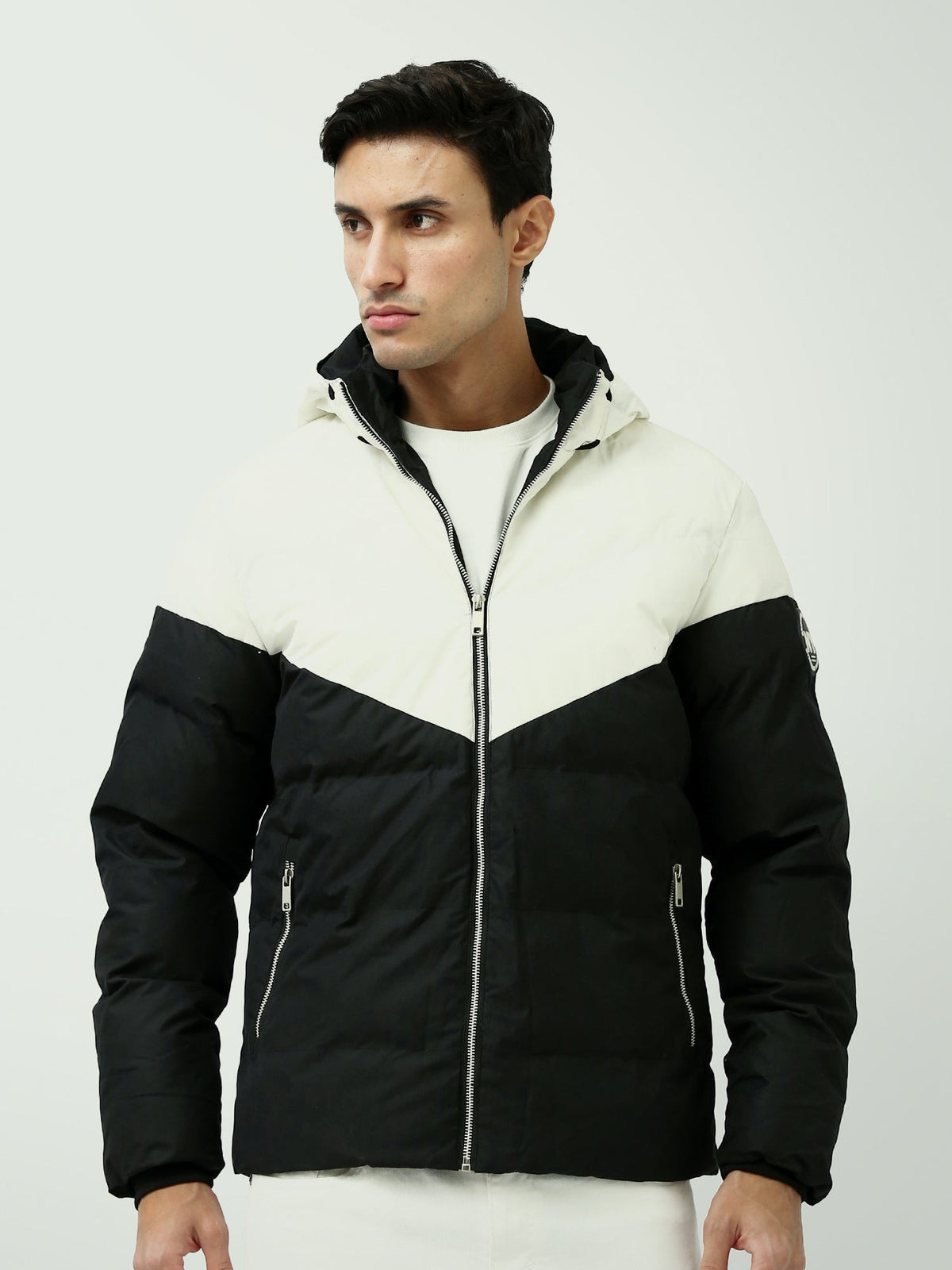 Veste homme matelassée avec capuche au design moderne - JAC24WWCP28421TM1