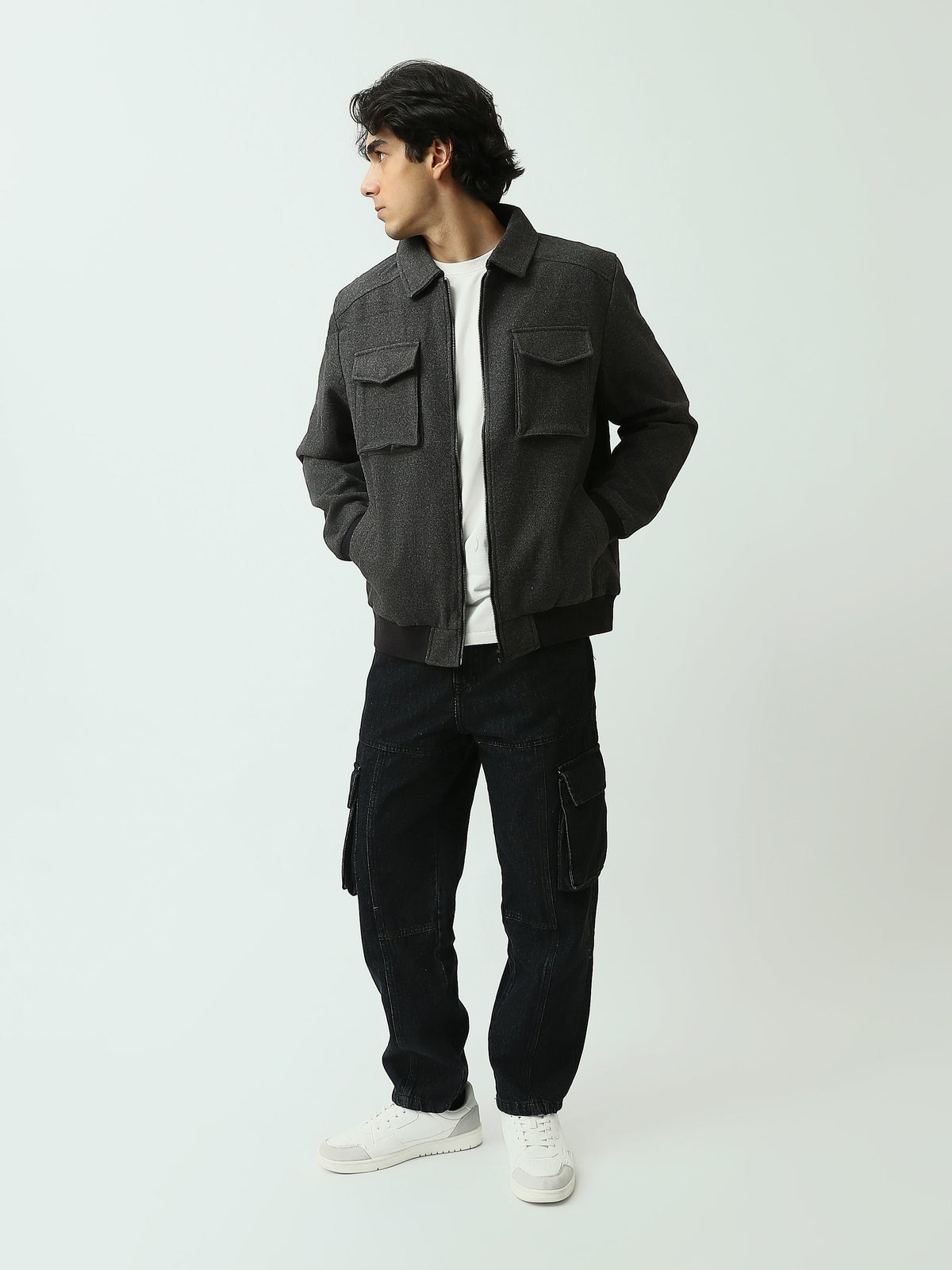Veste Homme Zippée à Poches Plaquées – Style Casual Moderne - JAC25WGHBP28481TM1