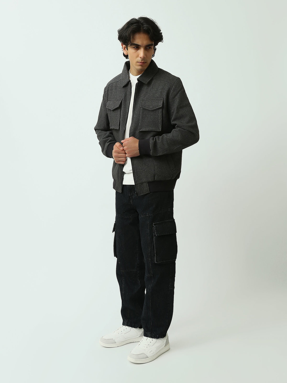 Veste Homme Zippée à Poches Plaquées – Style Casual Moderne - JAC25WGHBP28481TM1