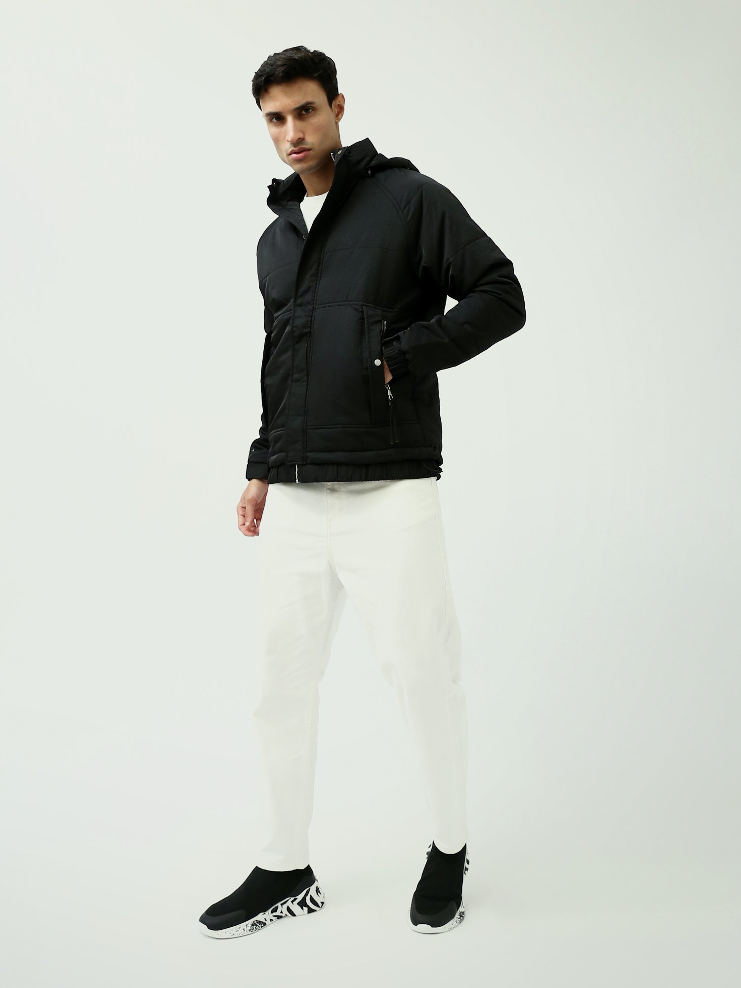 Veste homme d’hiver casual avec capuche et doublure - JAC25WWBP28467TM1