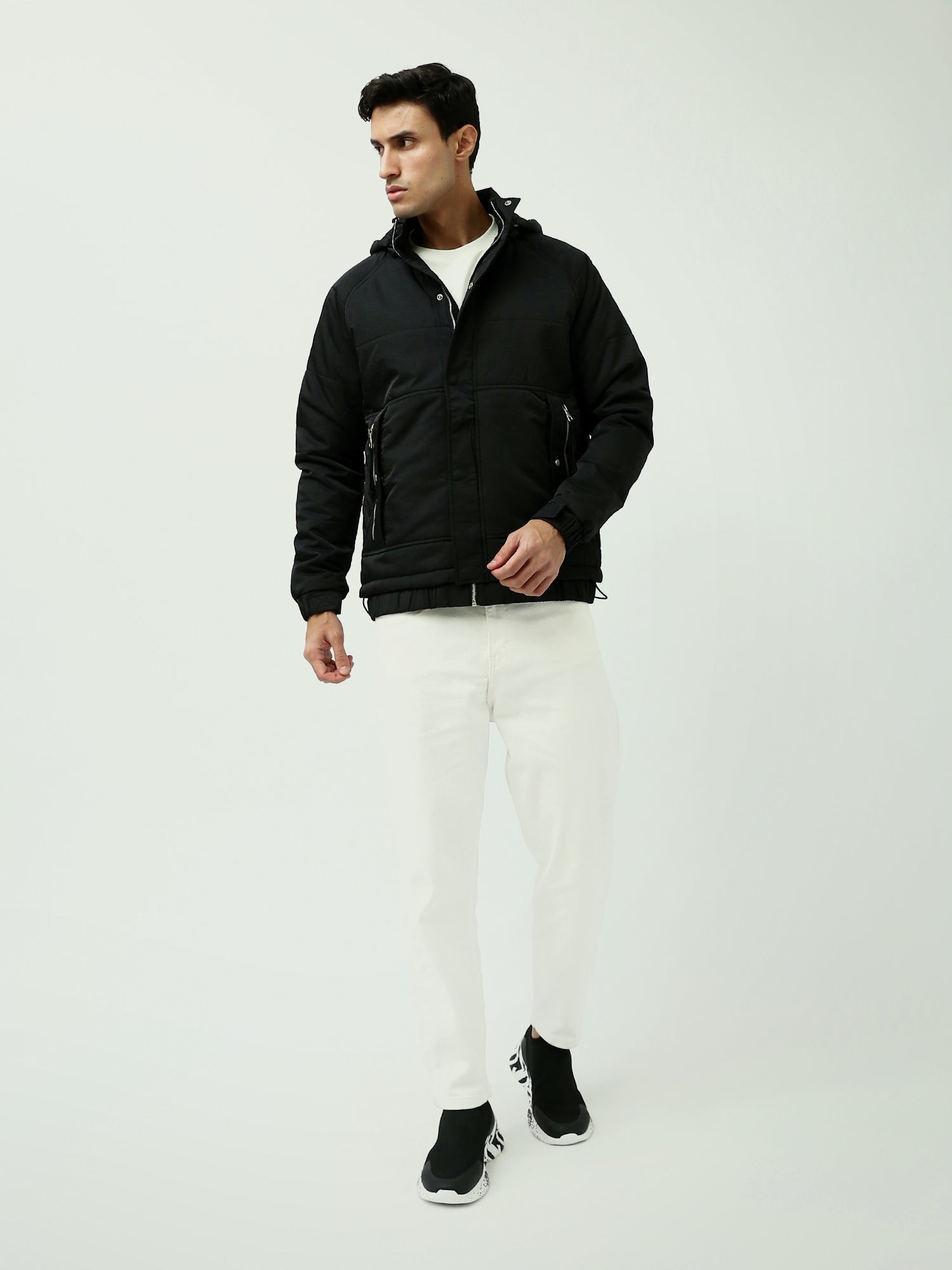 Veste homme d’hiver casual avec capuche et doublure - JAC25WWBP28467TM1