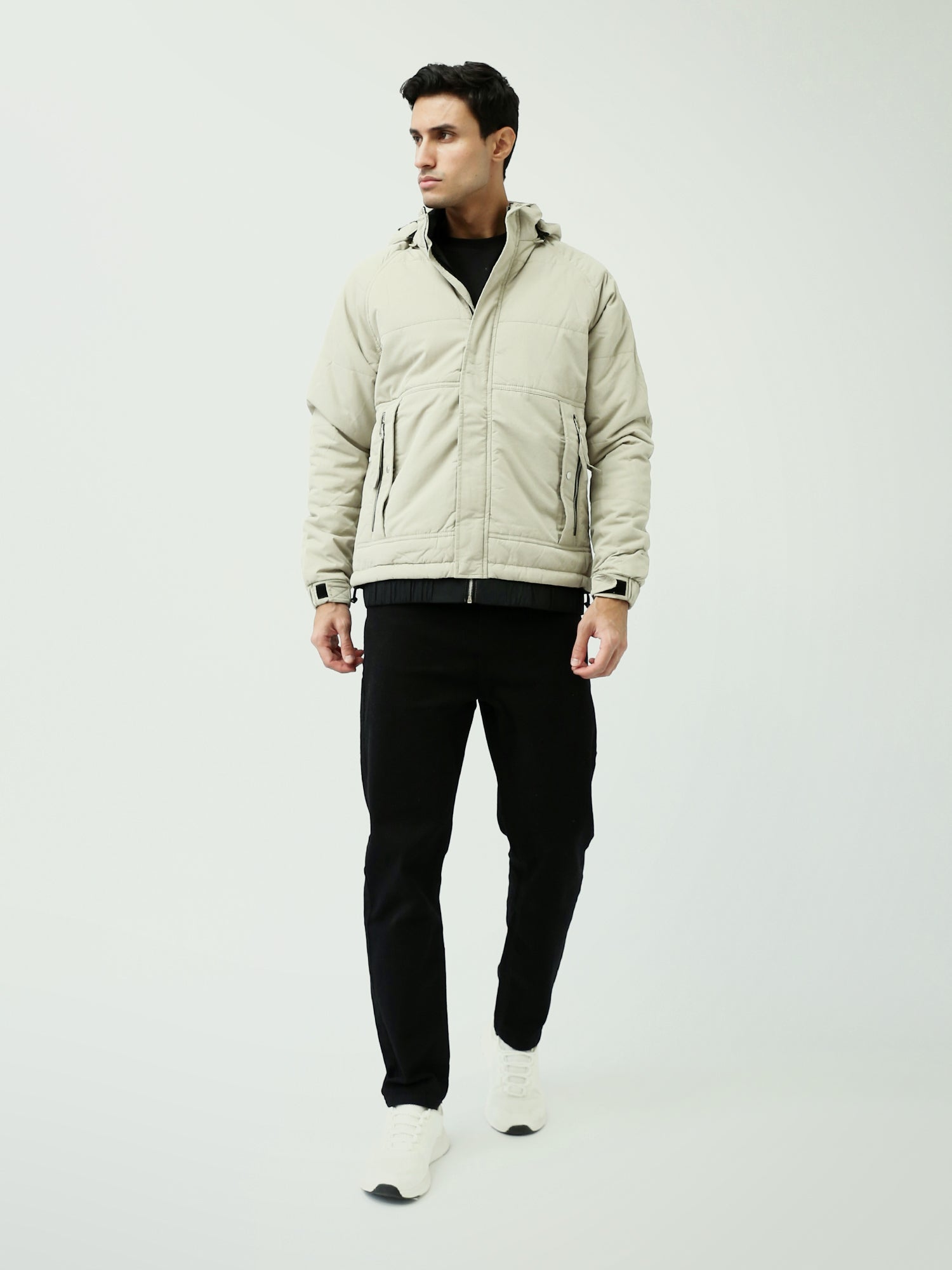 Veste homme d’hiver casual avec capuche et doublure - JAC25WWBP28467TM1