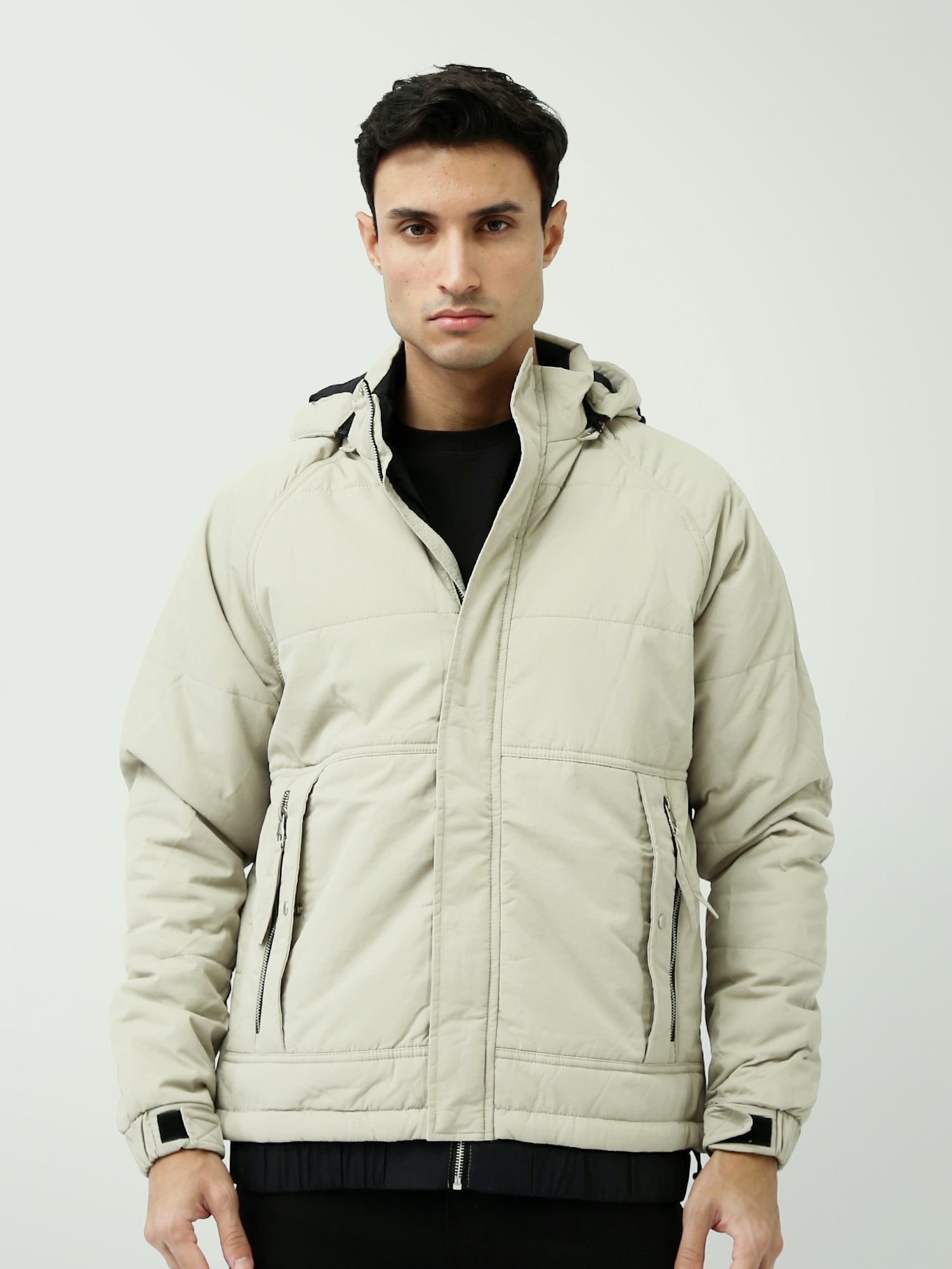 Veste homme d’hiver casual avec capuche et doublure - JAC25WWBP28467TM1