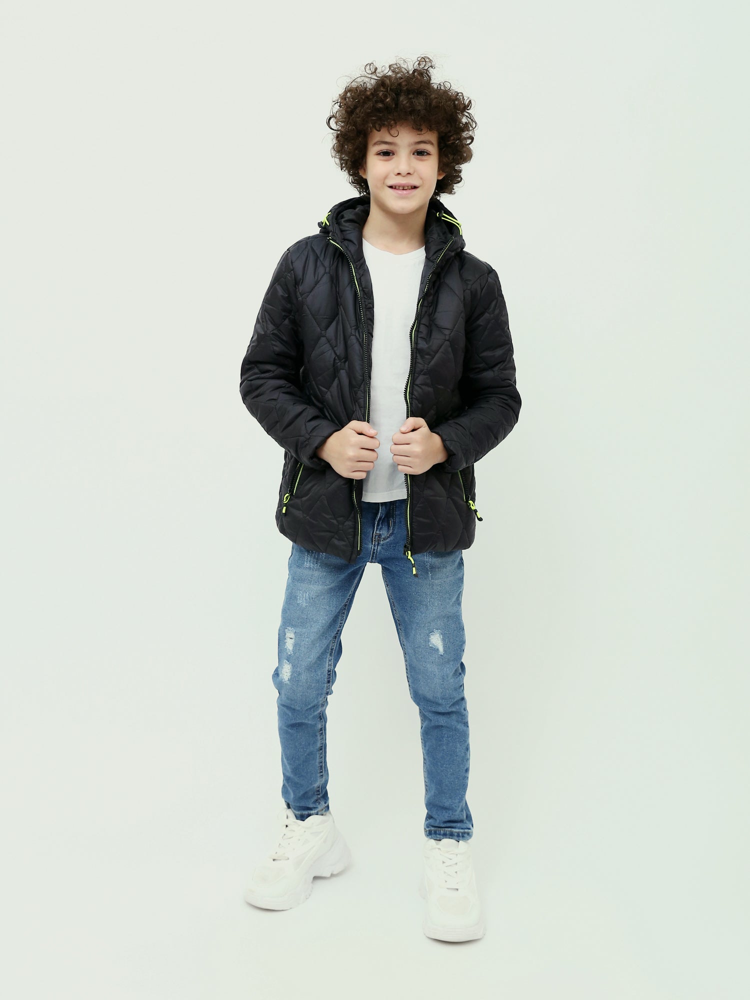 Veste Matelassée Garçon à Capuche Zippée - JAC25WWBP75373MB1