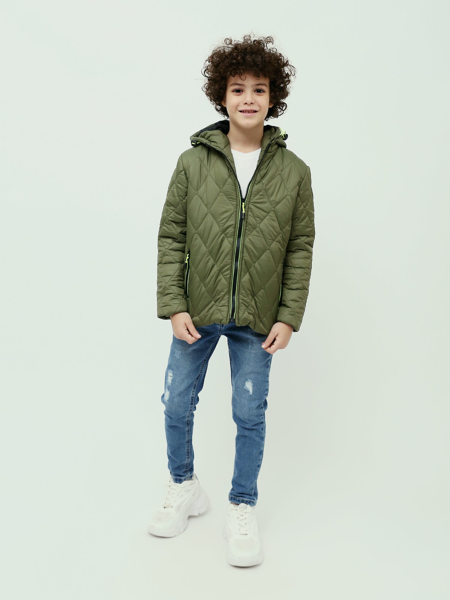 Veste Matelassée Garçon à Capuche Zippée - JAC25WWBP75373MB1