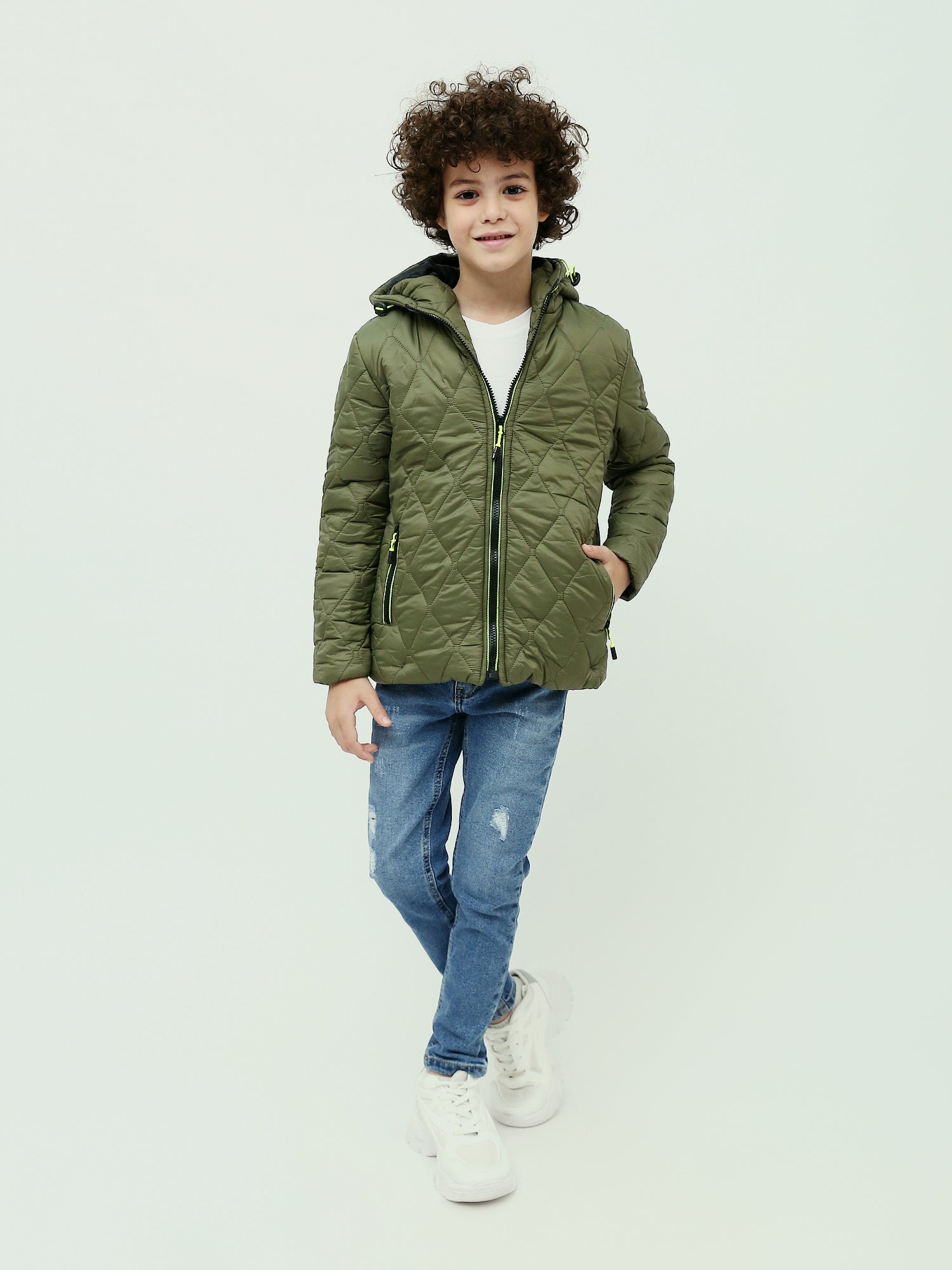 Veste Matelassée Garçon à Capuche Zippée - JAC25WWBP75373MB1
