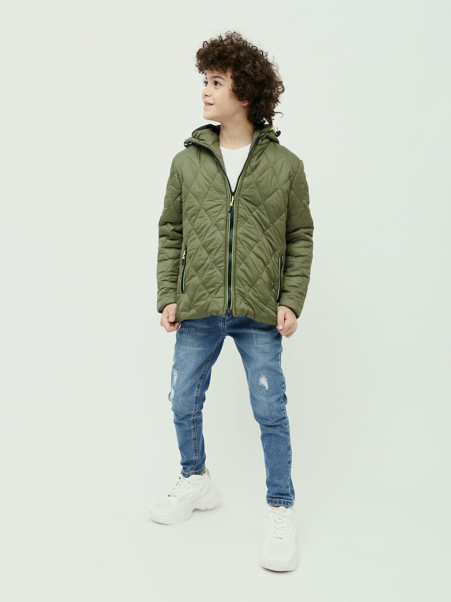 Veste Matelassée Garçon à Capuche Zippée - JAC25WWBP75373MB1