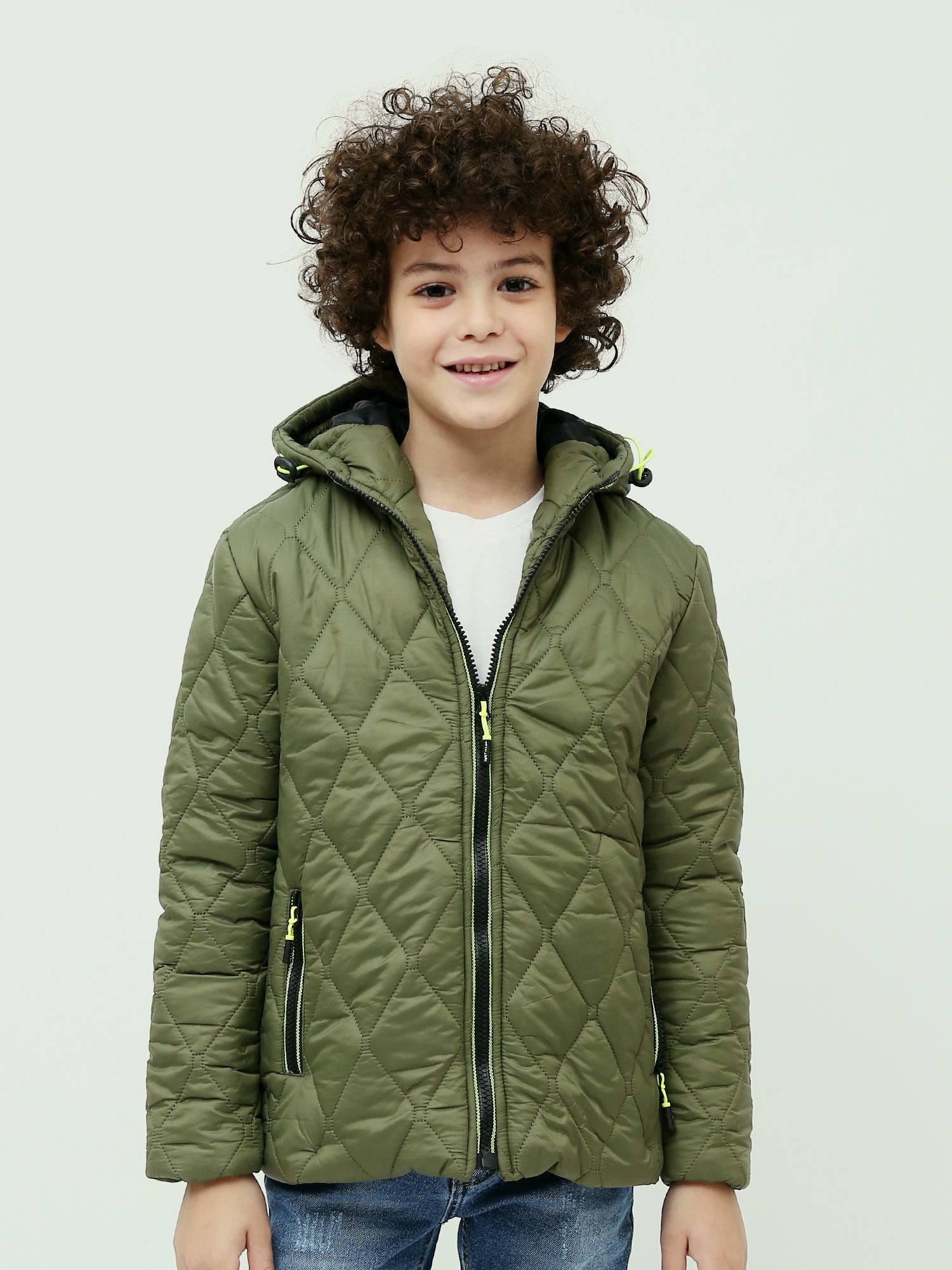 Veste Matelassée Garçon à Capuche Zippée - JAC25WWBP75373MB1