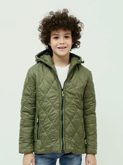 Veste Matelassée Garçon à Capuche Zippée - JAC25WWBP75373MB1