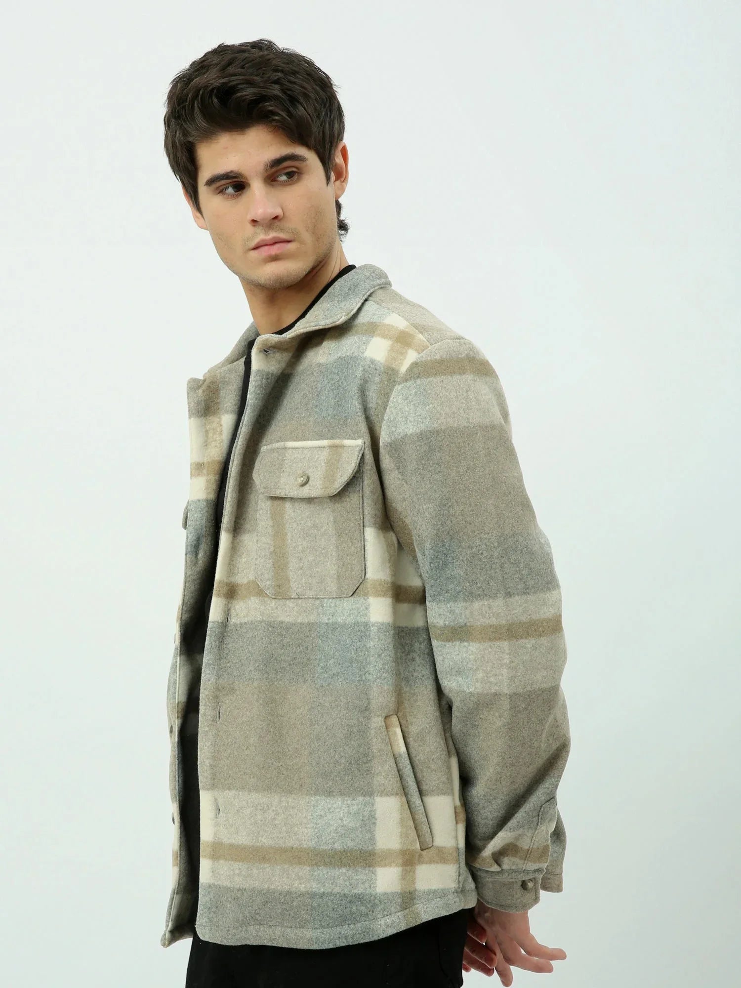 Veste homme d’hiver à motif à carreaux au design élégant – JAC25WchBP19119TM1 - Justyol