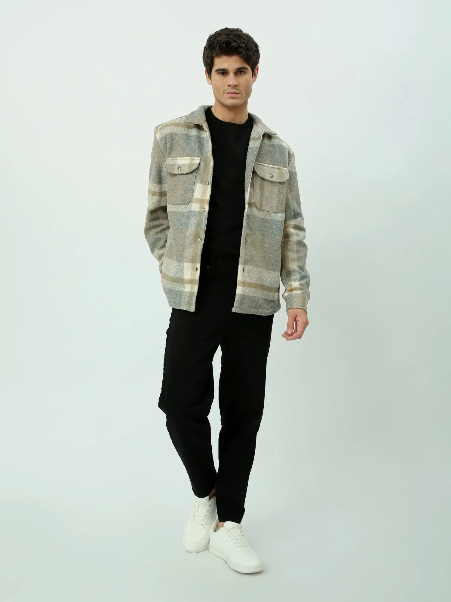 Veste homme d’hiver à motif à carreaux au design élégant – JAC25WchBP19119TM1 - Justyol