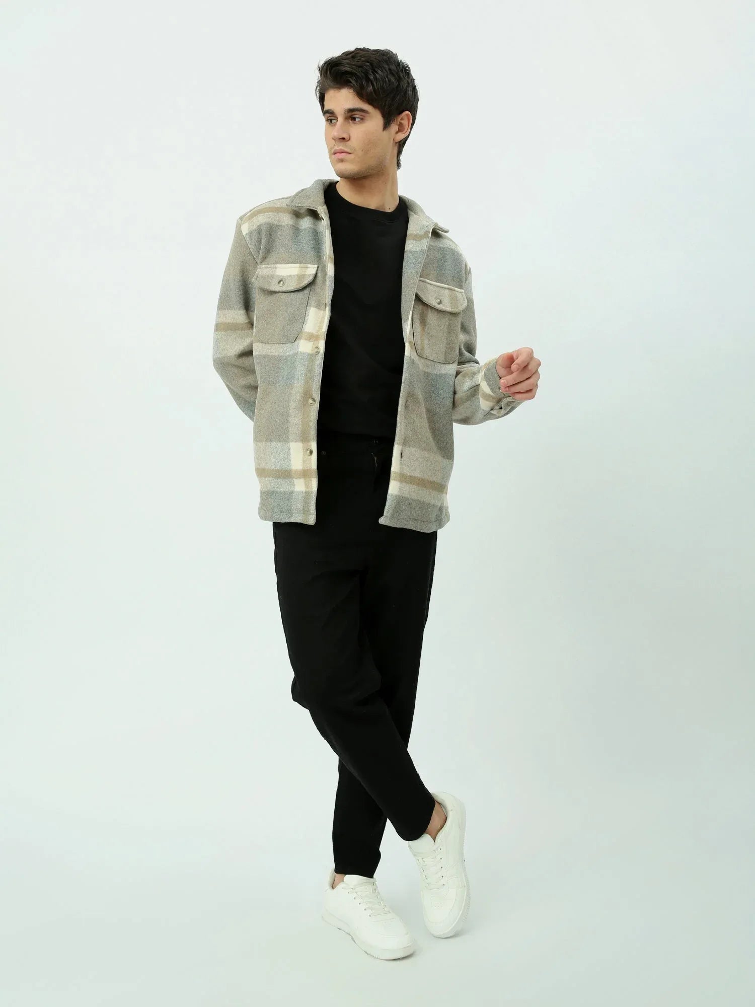 Veste homme d’hiver à motif à carreaux au design élégant – JAC25WchBP19119TM1 - Justyol