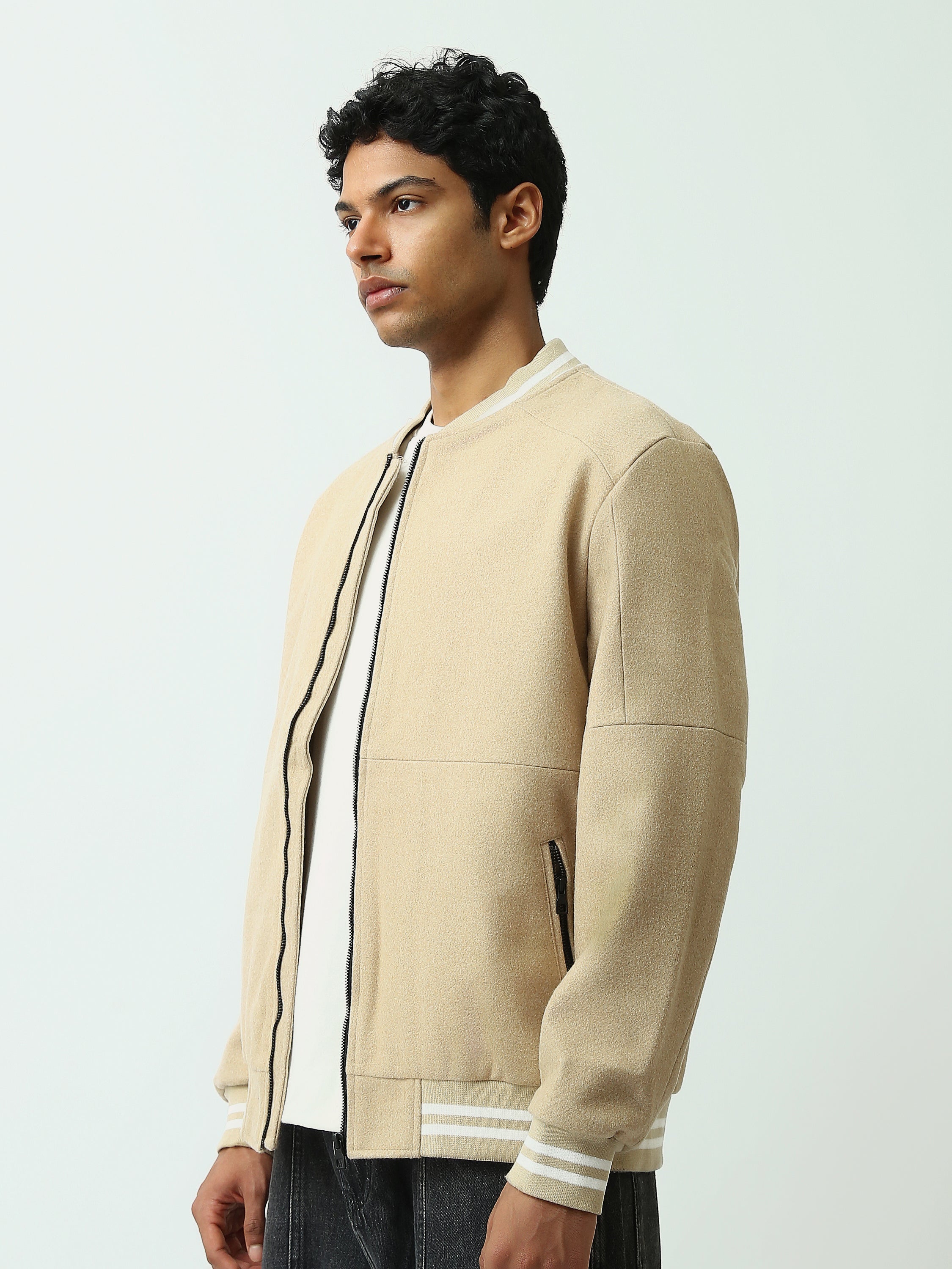 Veste homme zippée style bomber – Design minimaliste et confort moderne - JAC26WHCS28010TM1