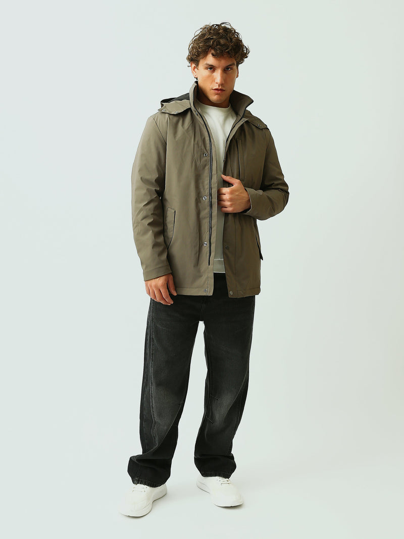 Parka Homme à Capuche avec Col Montant – Veste Mi-Longue Casual - JAC26WWBG28128TM1