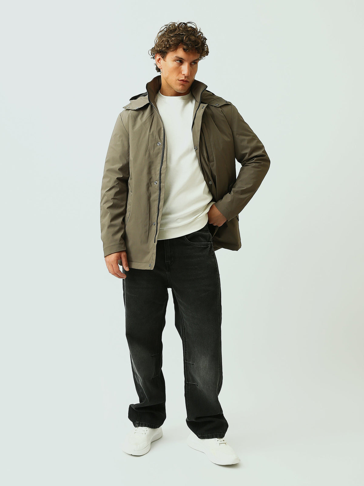 Parka Homme à Capuche avec Col Montant – Veste Mi-Longue Casual - JAC26WWBG28128TM1