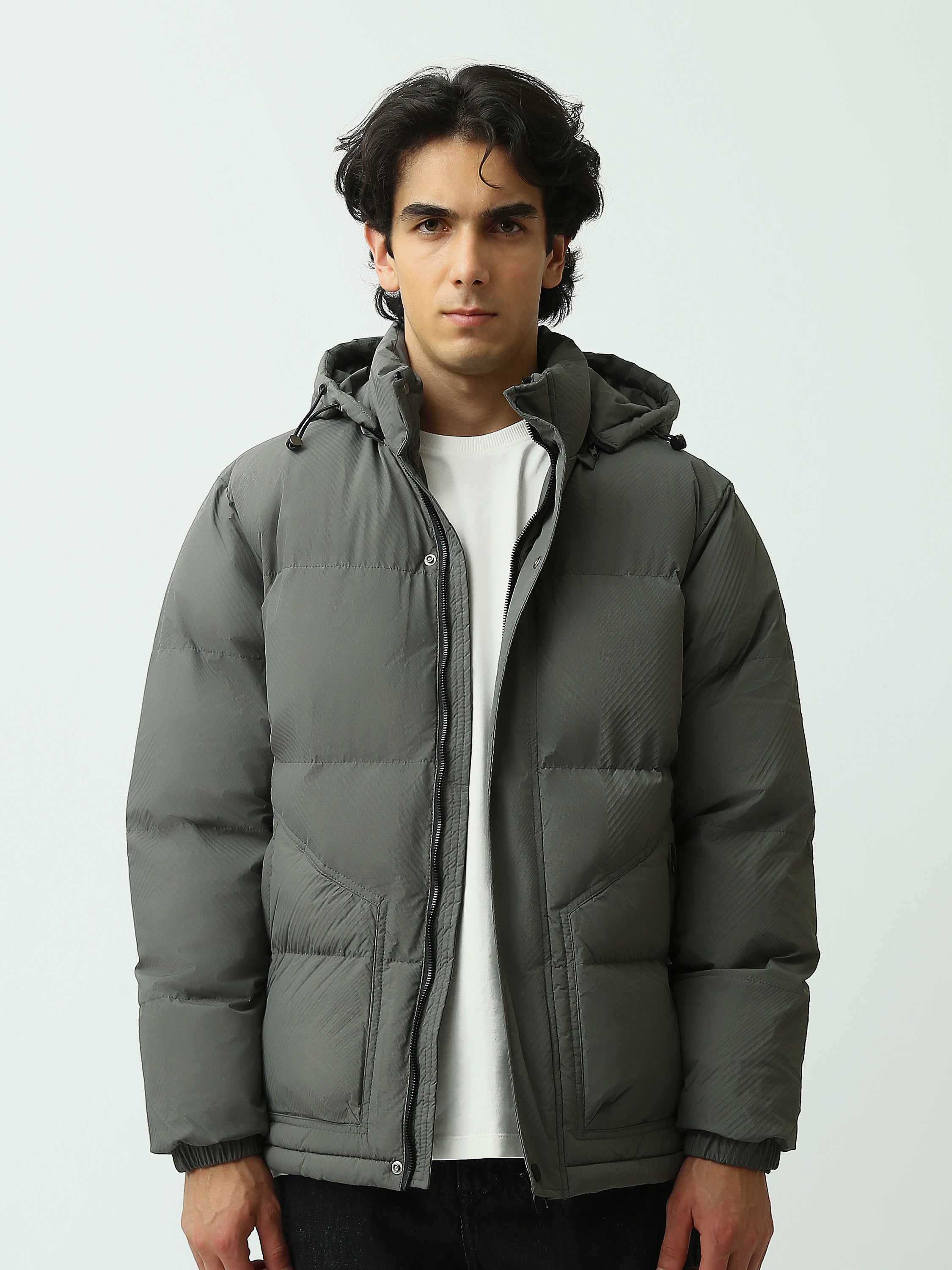 Doudoune homme matelassée à capuche – Protection thermique et style moderne - JAC26WWBP28069TM1