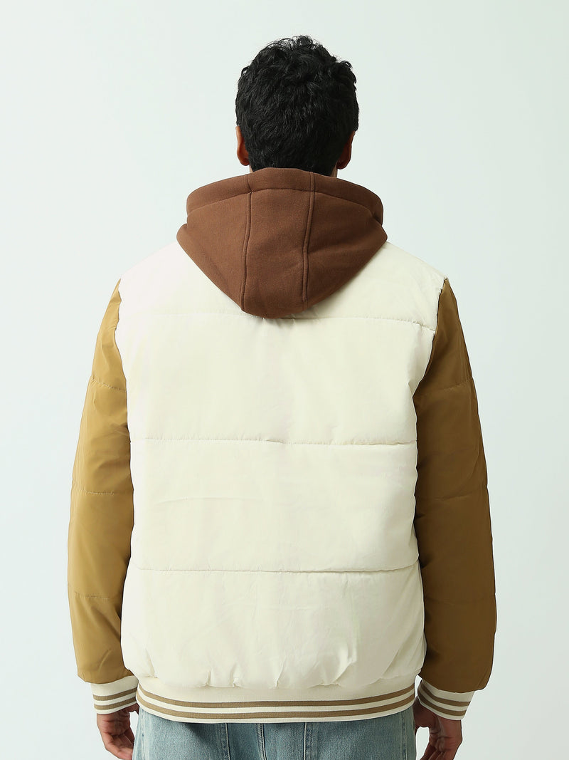 Blouson Homme Matelassé Bicolore à Capuche – Style Varsity - JAC26WWCS28491TM1