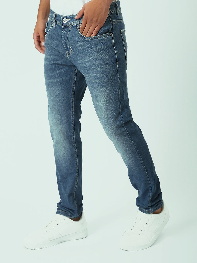 Jean Homme Coupe Ajustée à Effet Délavé - JNS22GFDN22881TS1