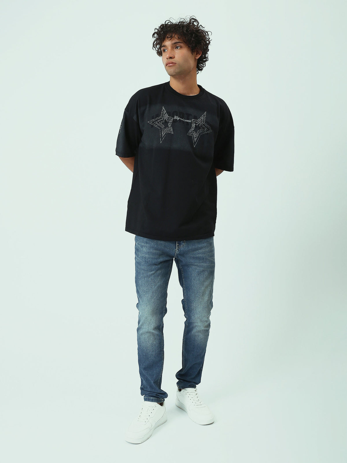 Jean Homme Coupe Ajustée à Effet Délavé - JNS22GFDN22881TS1